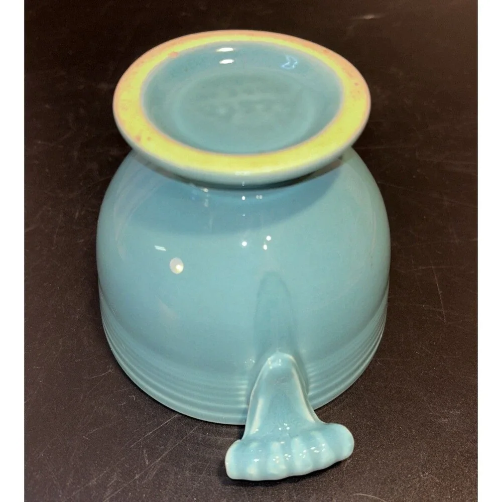 Vintage Fiesta Turquoise (Older) Sugar Bowl No Lid older color Homer Laughlin